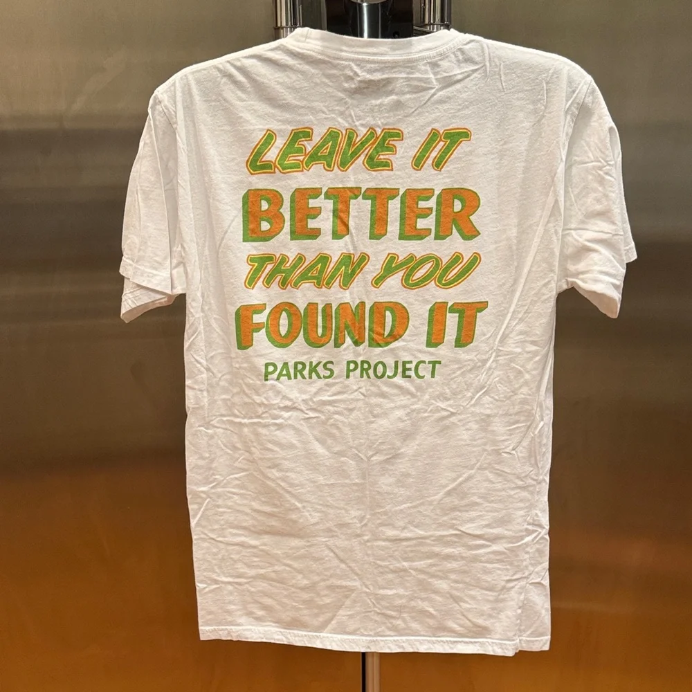 Parks Project White Tee with Green Pocket Design - Picture 3 of 4